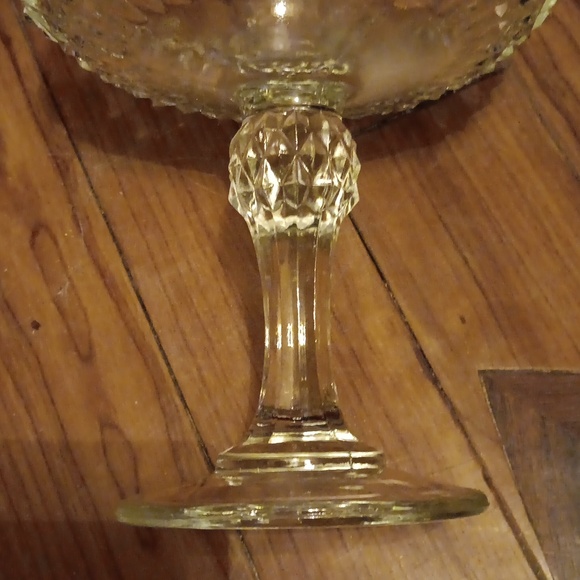 VINTAGE CRYSTAL PEDESTAL BOWL HIGHLY CUT